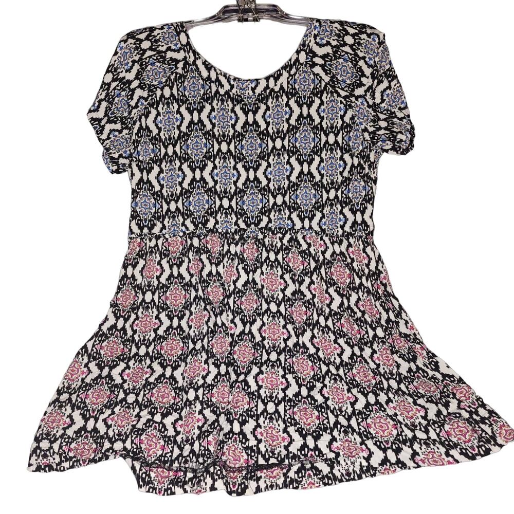 Sans Souci Patterned Top with Zipper Back